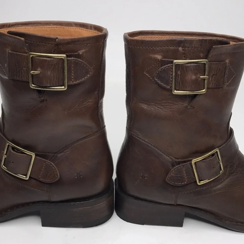 FRYE Vicky Engineer Chocolate Boots sz 7B - Picture 6 of 9